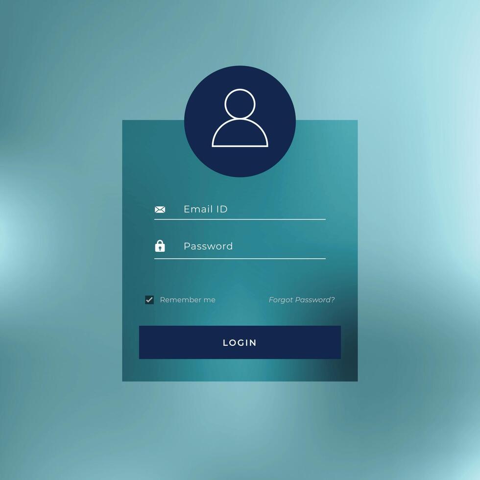 nice login interface template design vector