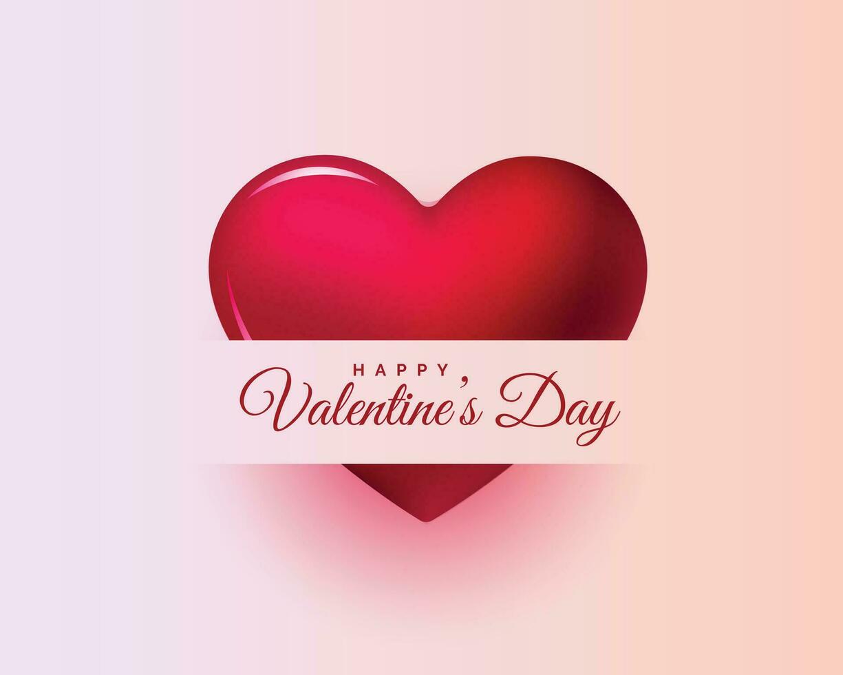 happy valentines day beautiful card design background vector