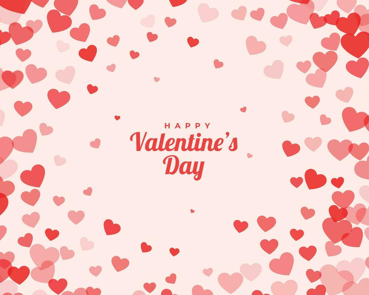 valentines day card with scattered background vector