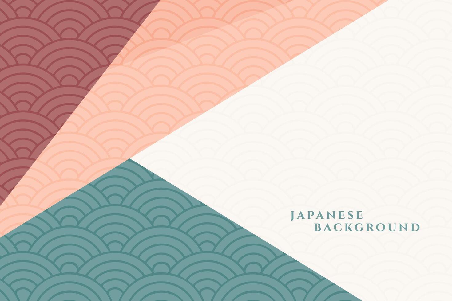 geometric japanese style decorative background vector