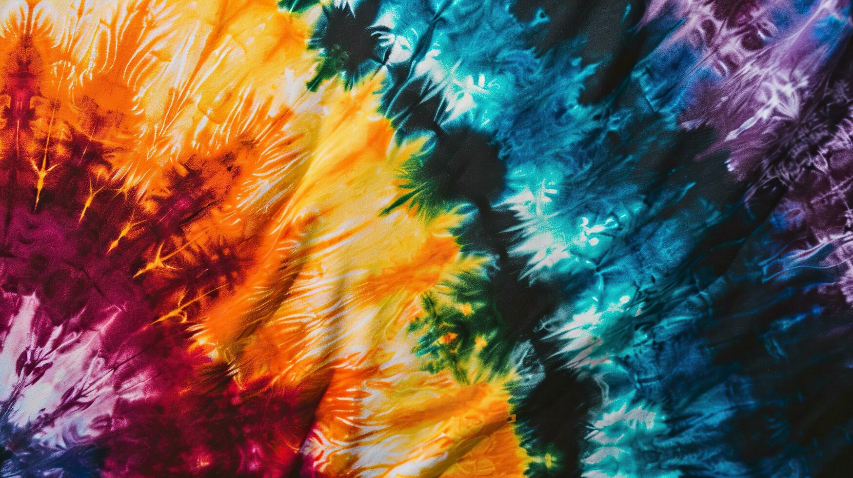 AI generated Tie dye pattern, texture. Abstract colorful background. photo