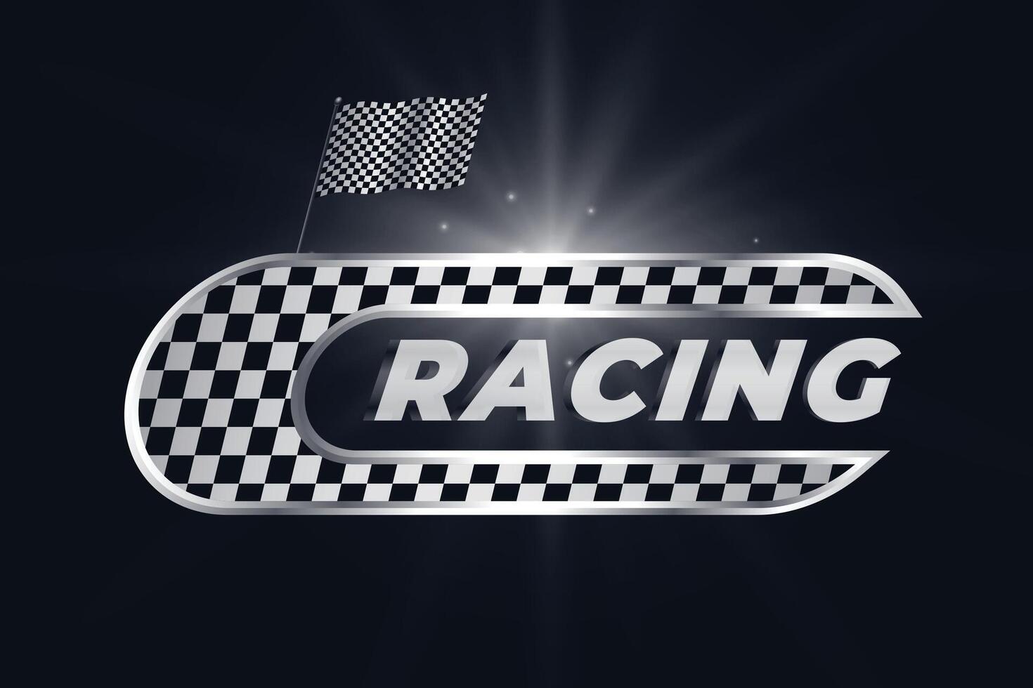 racing background with checkered flag vector