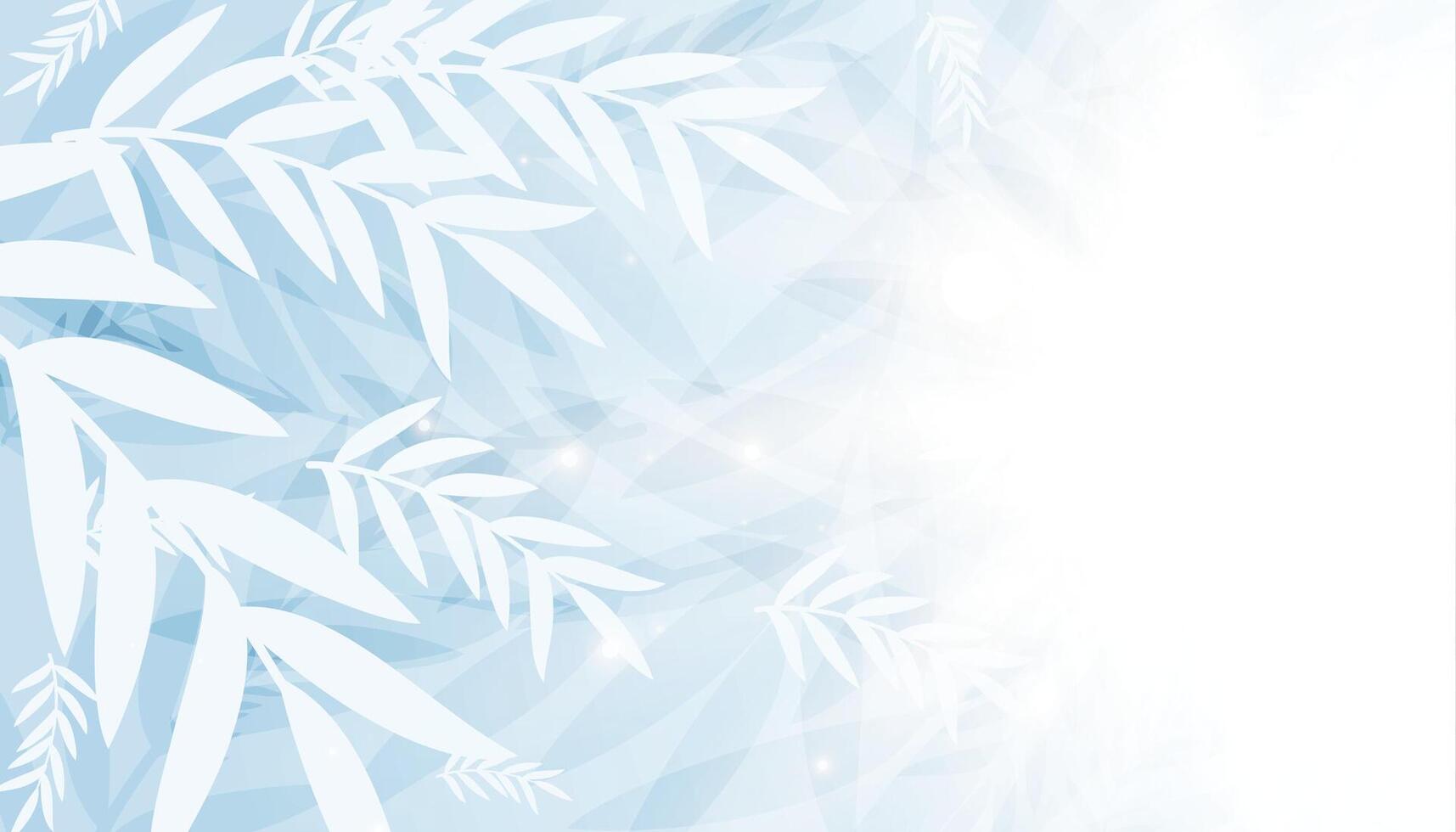 beautiful white leaves background with text space vector