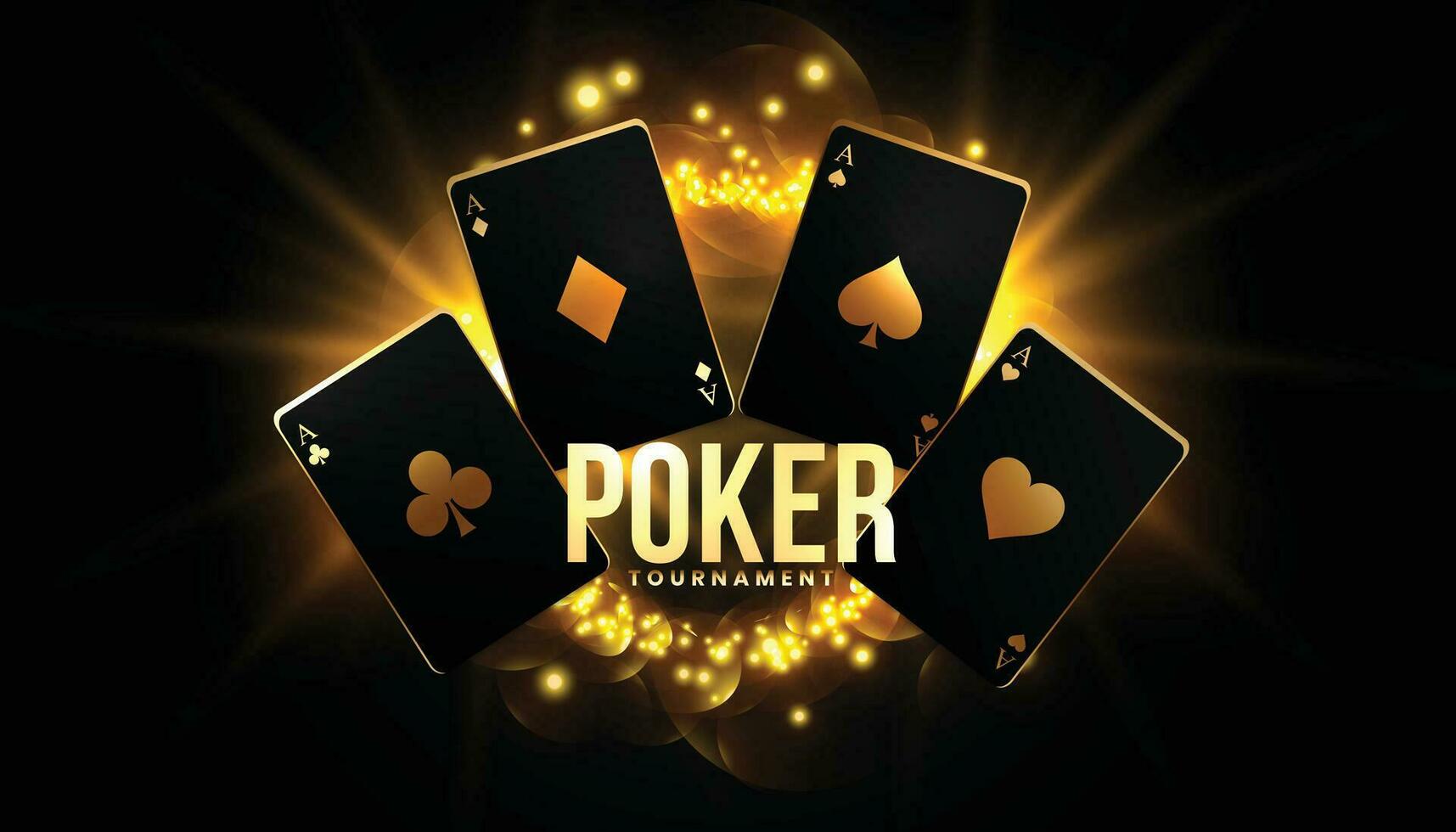 poker game background with playing cards vector