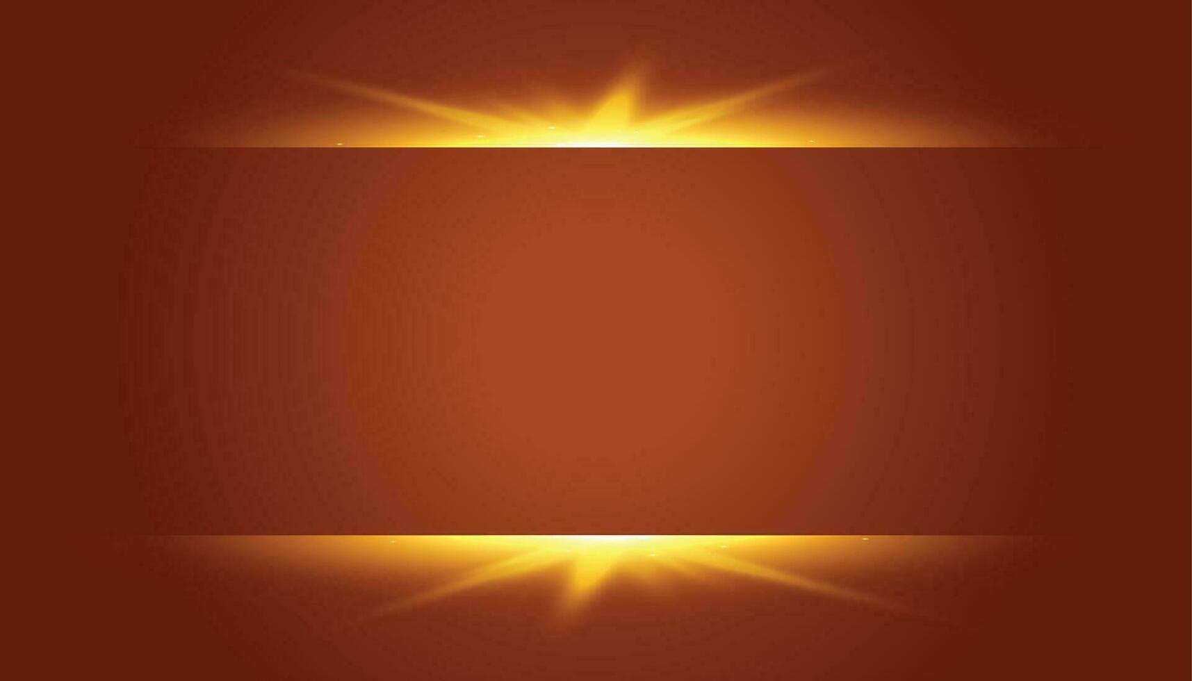 Brown background with glowing light effect design vector