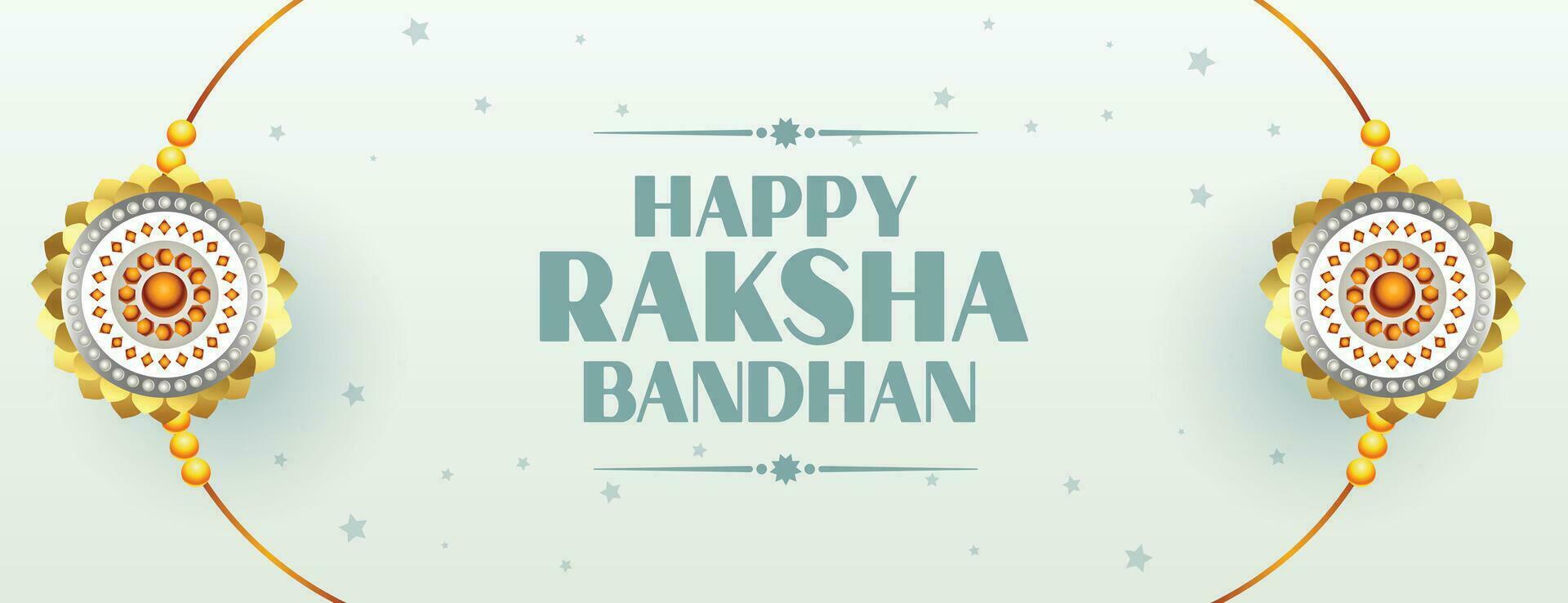 beautiful raksha bandhan traditional banner design vector