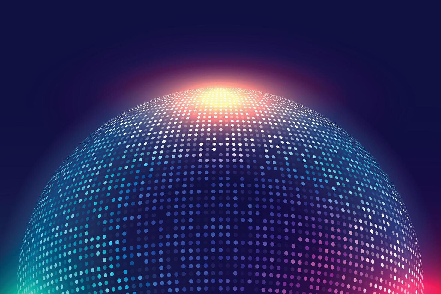 shiny disco ball music background vector