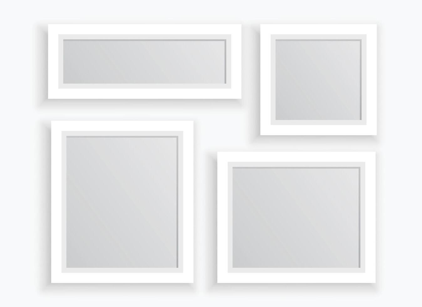foto marcos conjunto en diferente tamaños vector