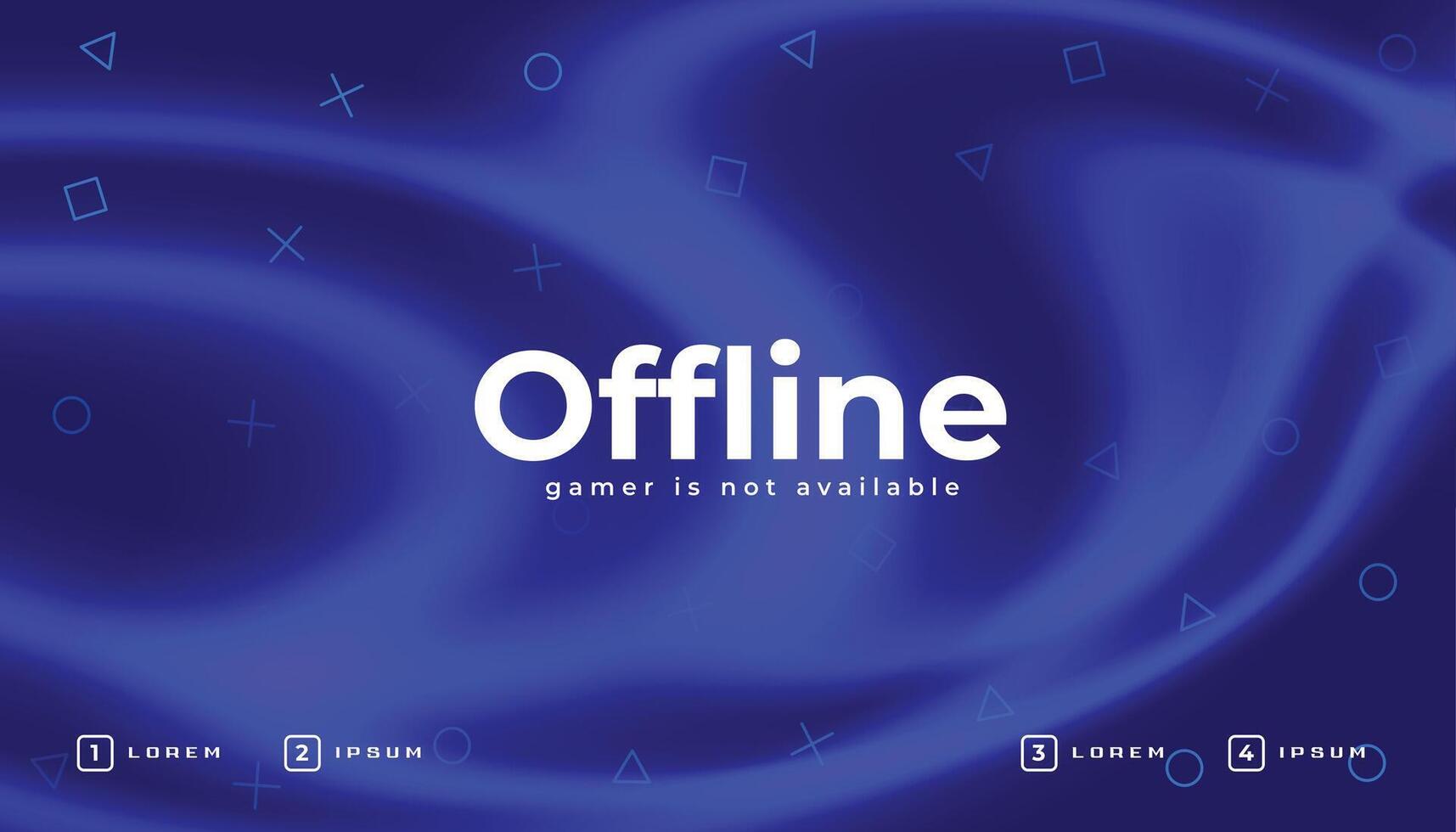 blue offline gaming abstract banner vector