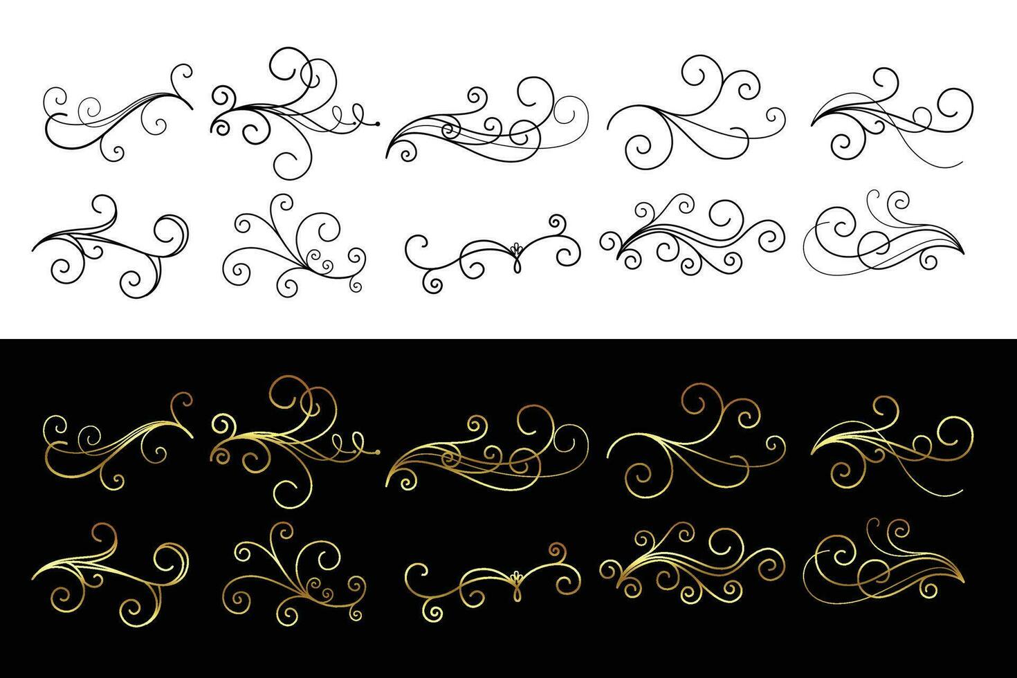 classic floral ornaments swirls decoration collection vector