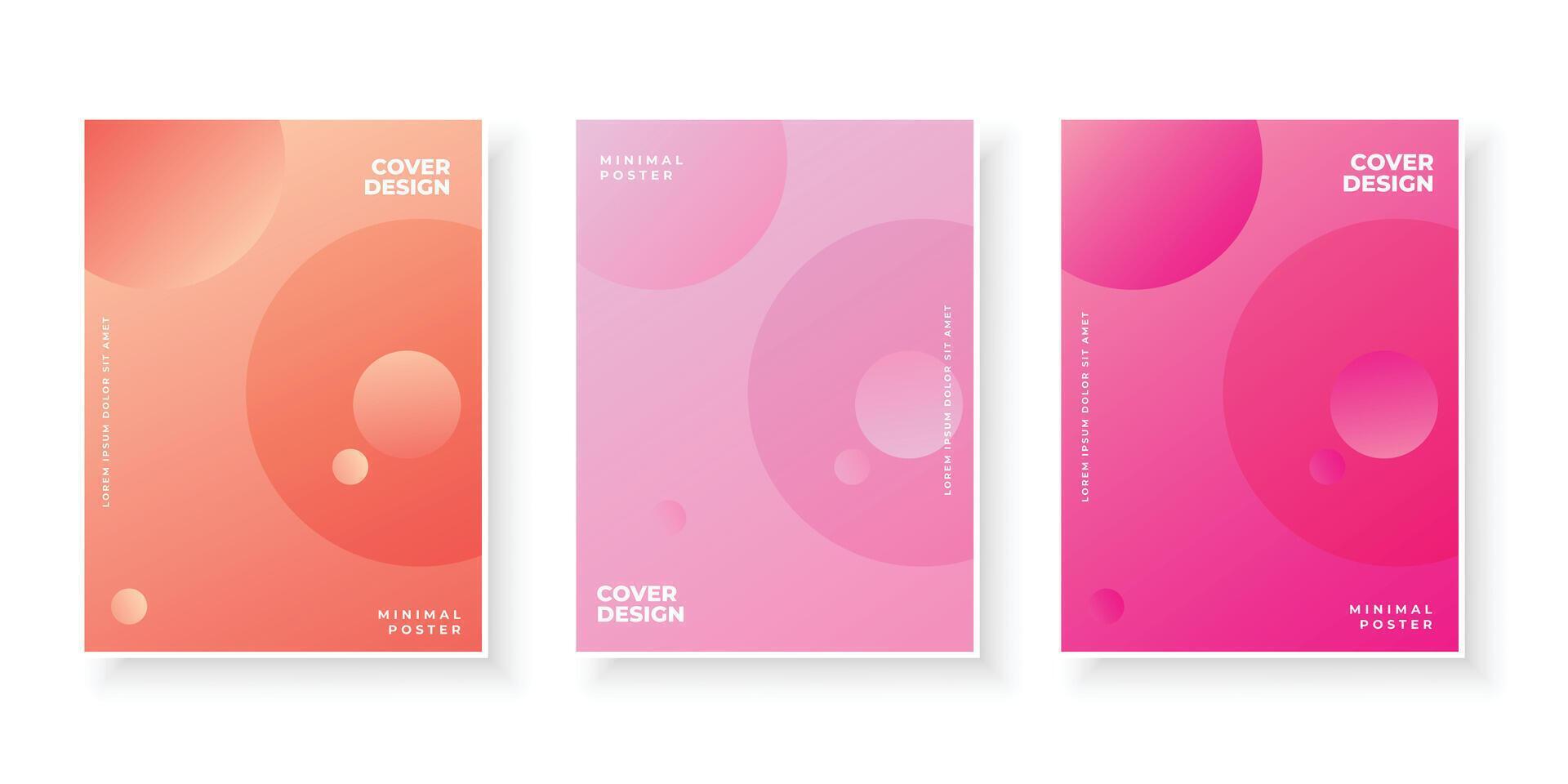 Colorful abstract template with gradient for cover design vector