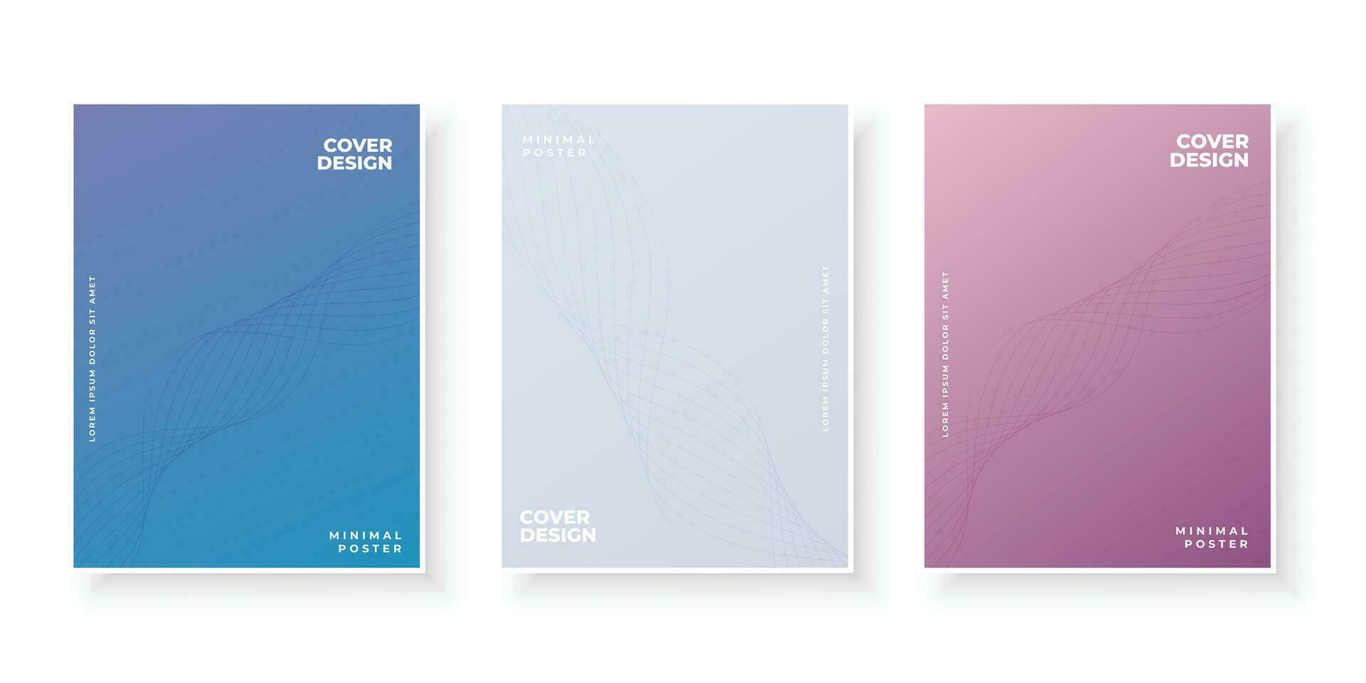 Colorful modern gradient covers template design set vector