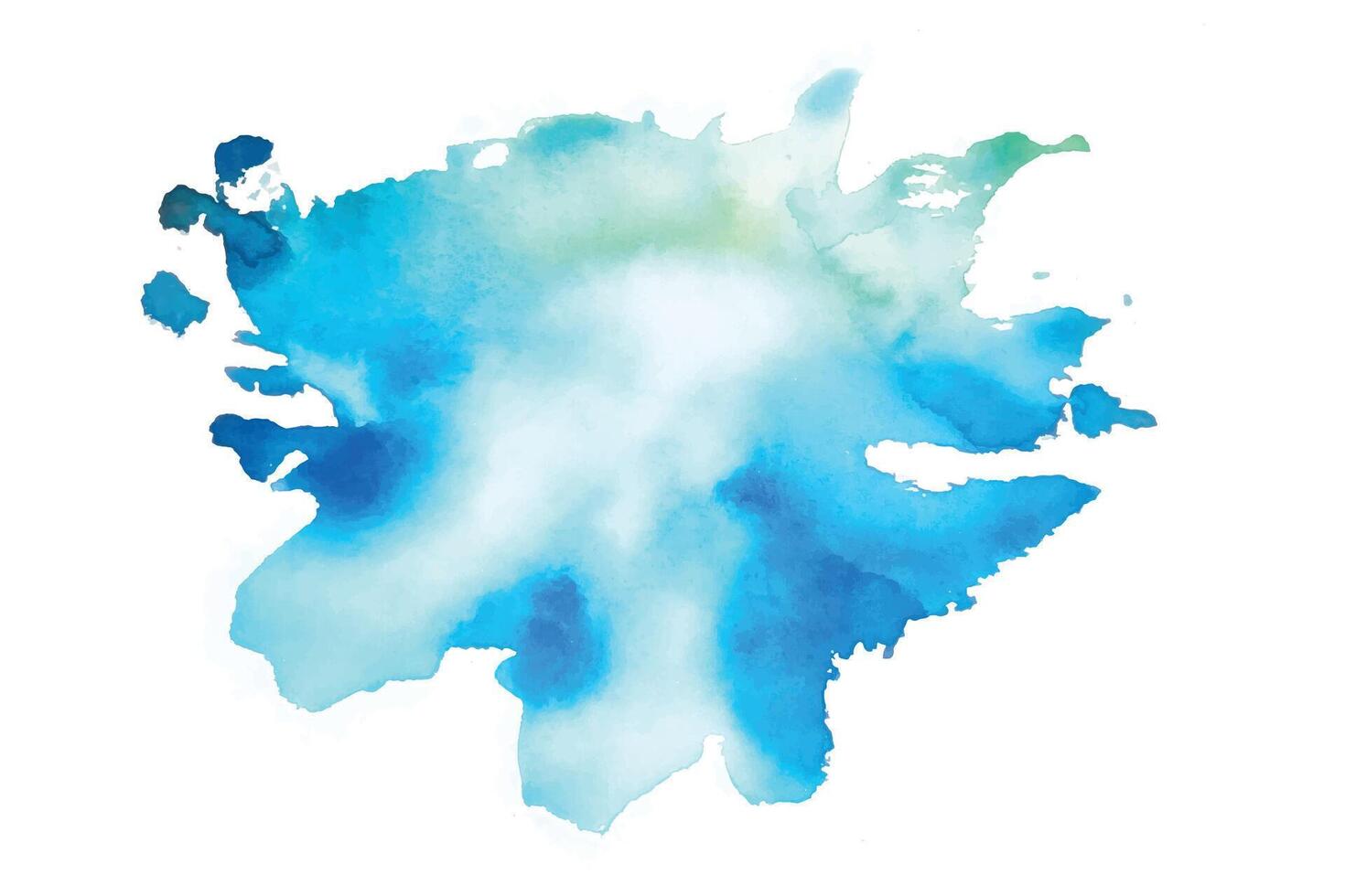 blue watercolor splash stain texture background vector