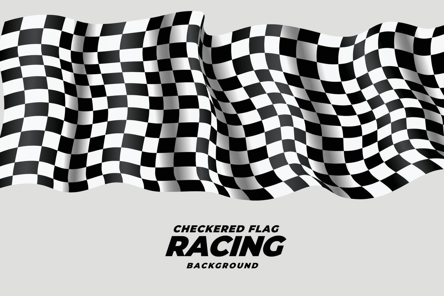 checkered racing flag waving background vector