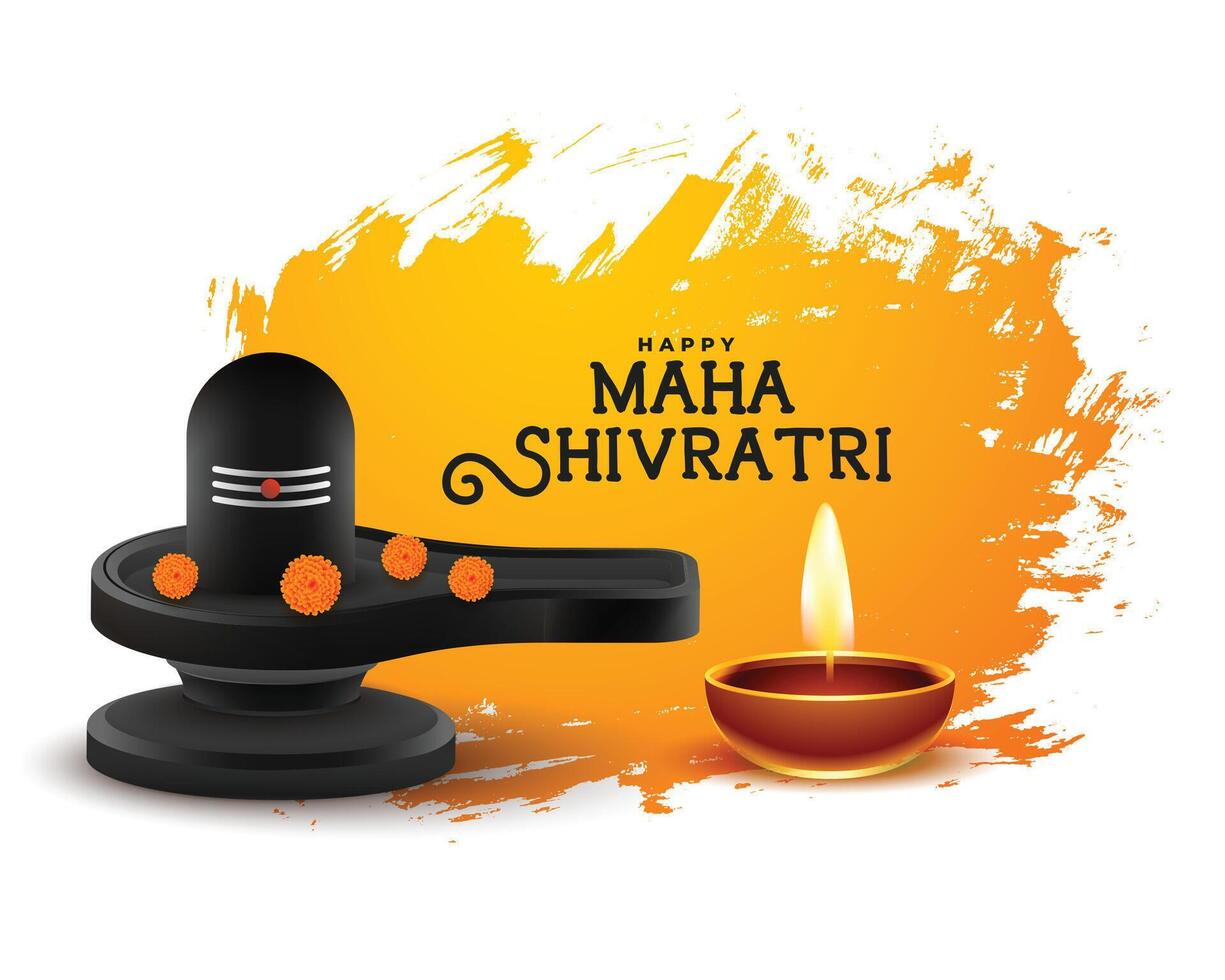 maha shivratri festival bendiciones tarjeta diseño vector