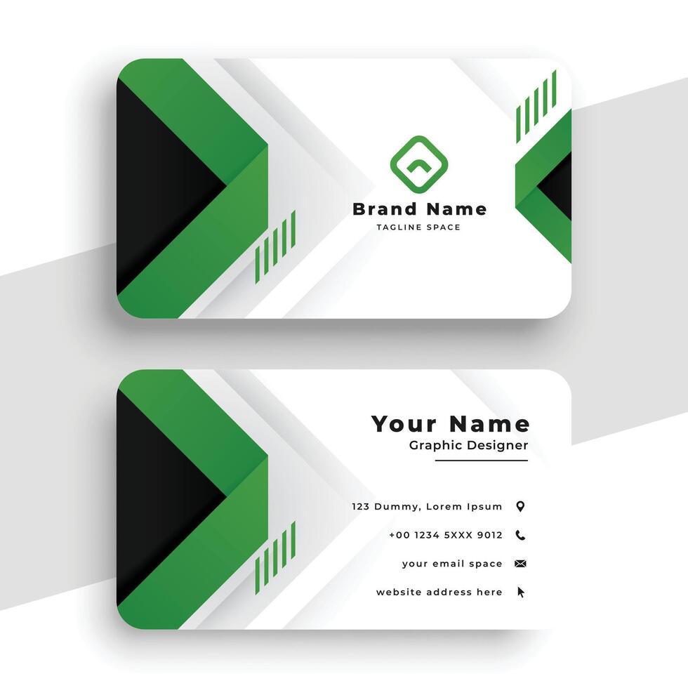 coporate verde negocio tarjeta diseño vector