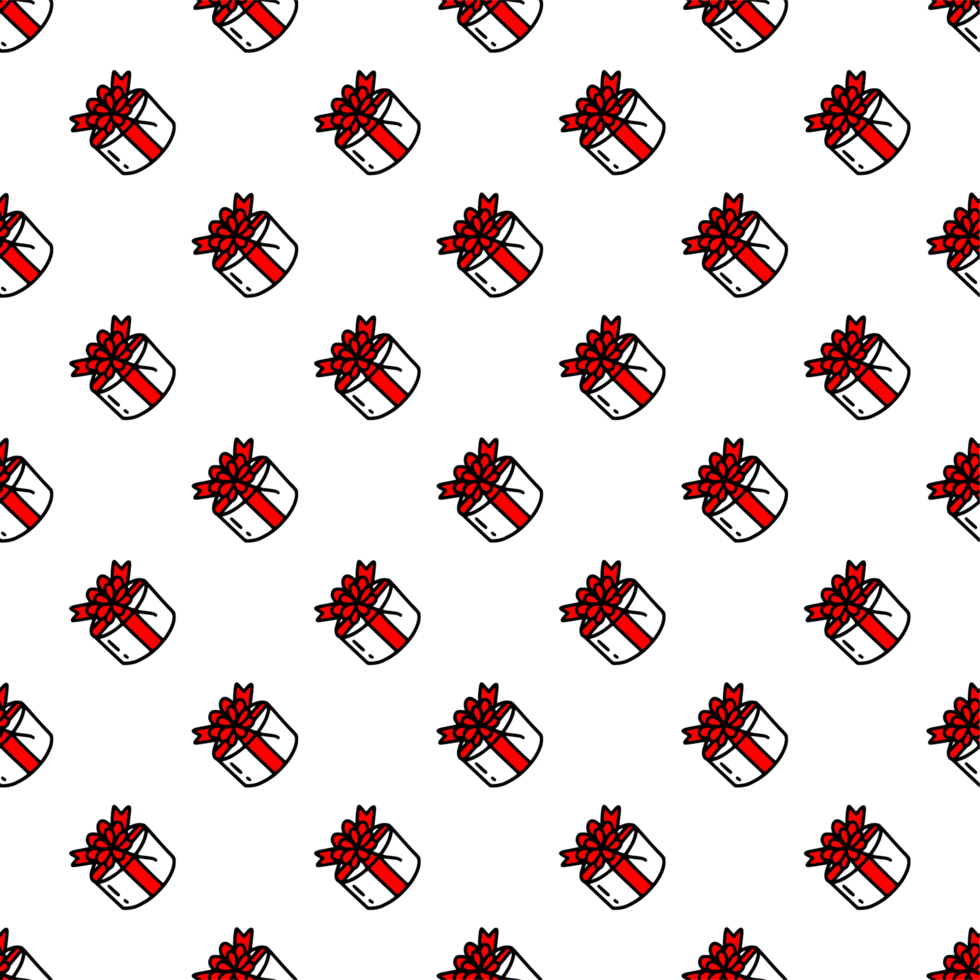Seamless pattern with gift boxes with a bow png