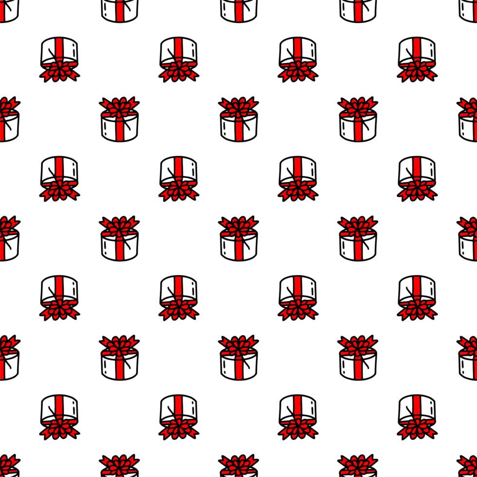 Seamless pattern with gift boxes with a bow png