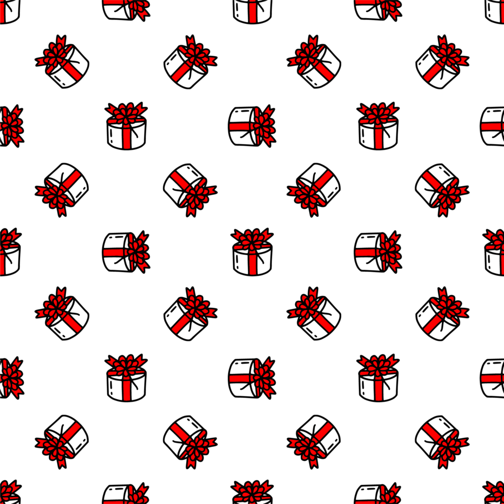 Seamless pattern with gift boxes with a bow png