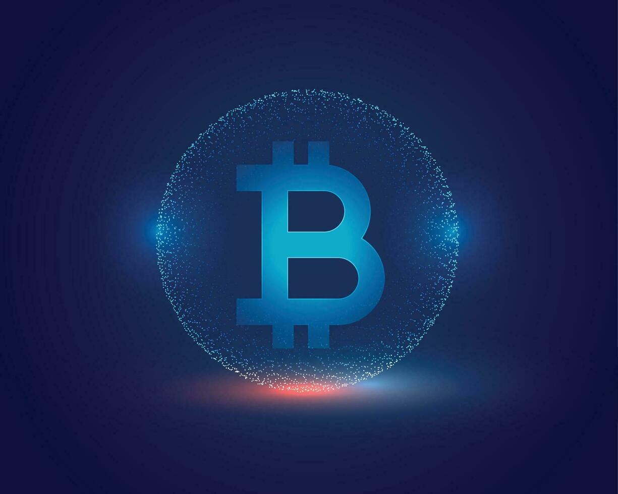 cryptocurrency concept bitcoin technology background design vector