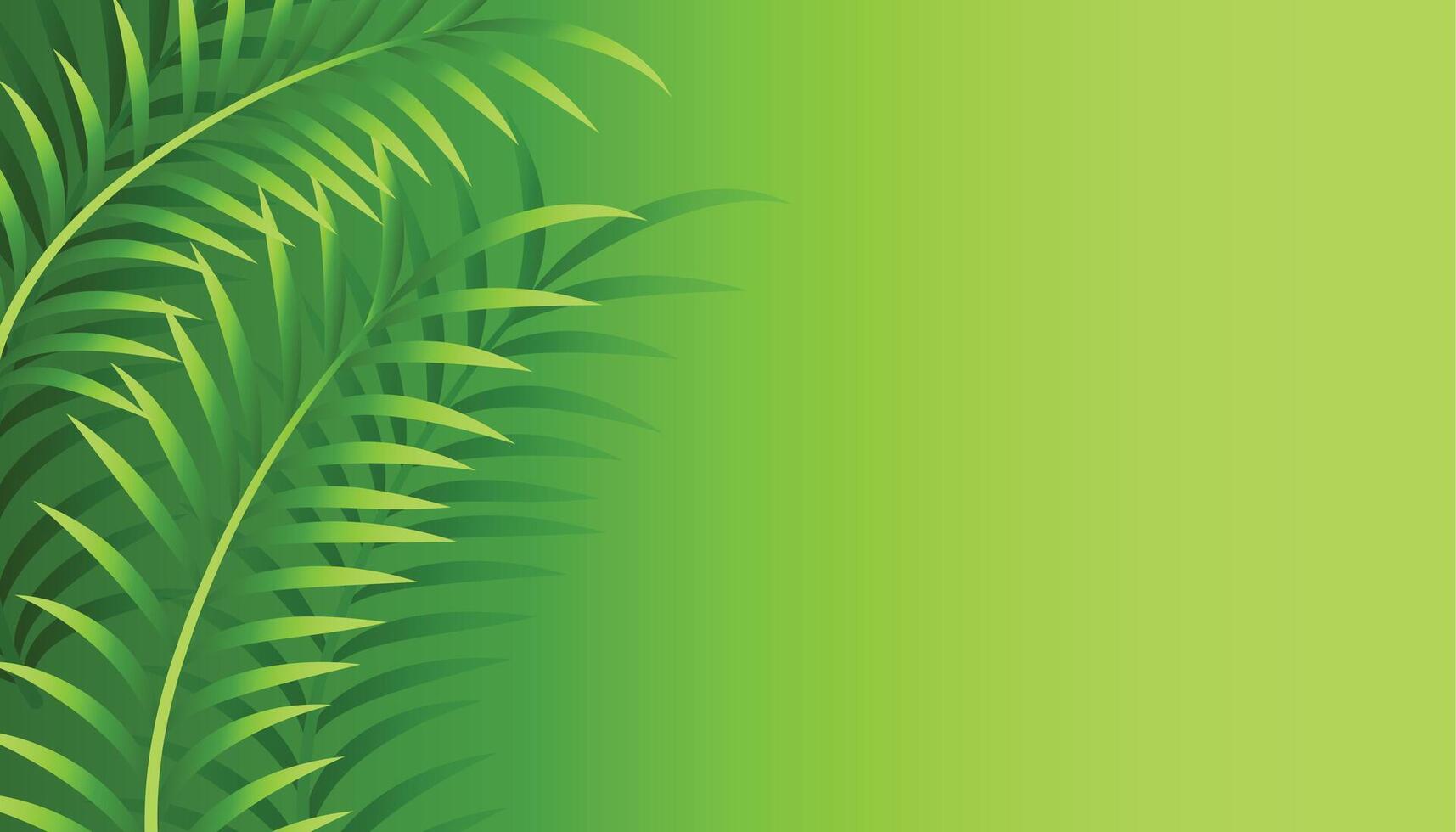 green leaves background with text space vector