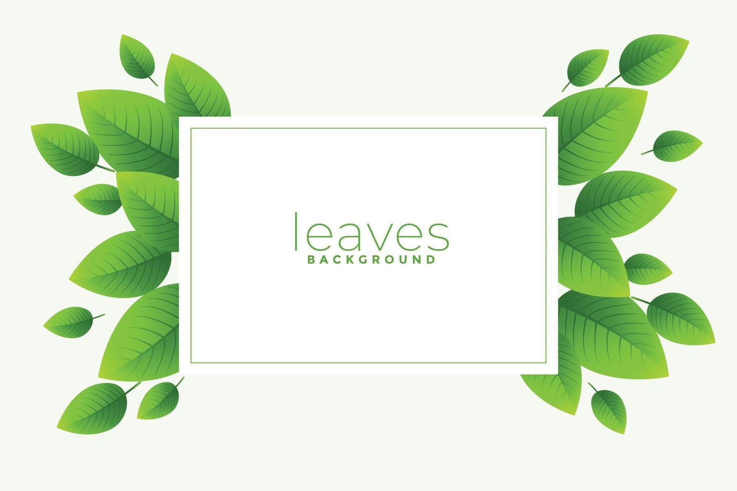 green leaves background with text space vector