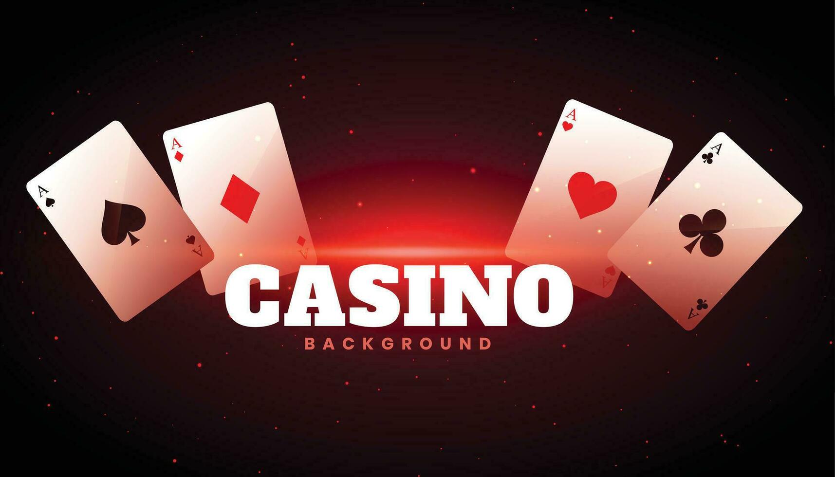 casino antecedentes con as tarjetas diseño vector