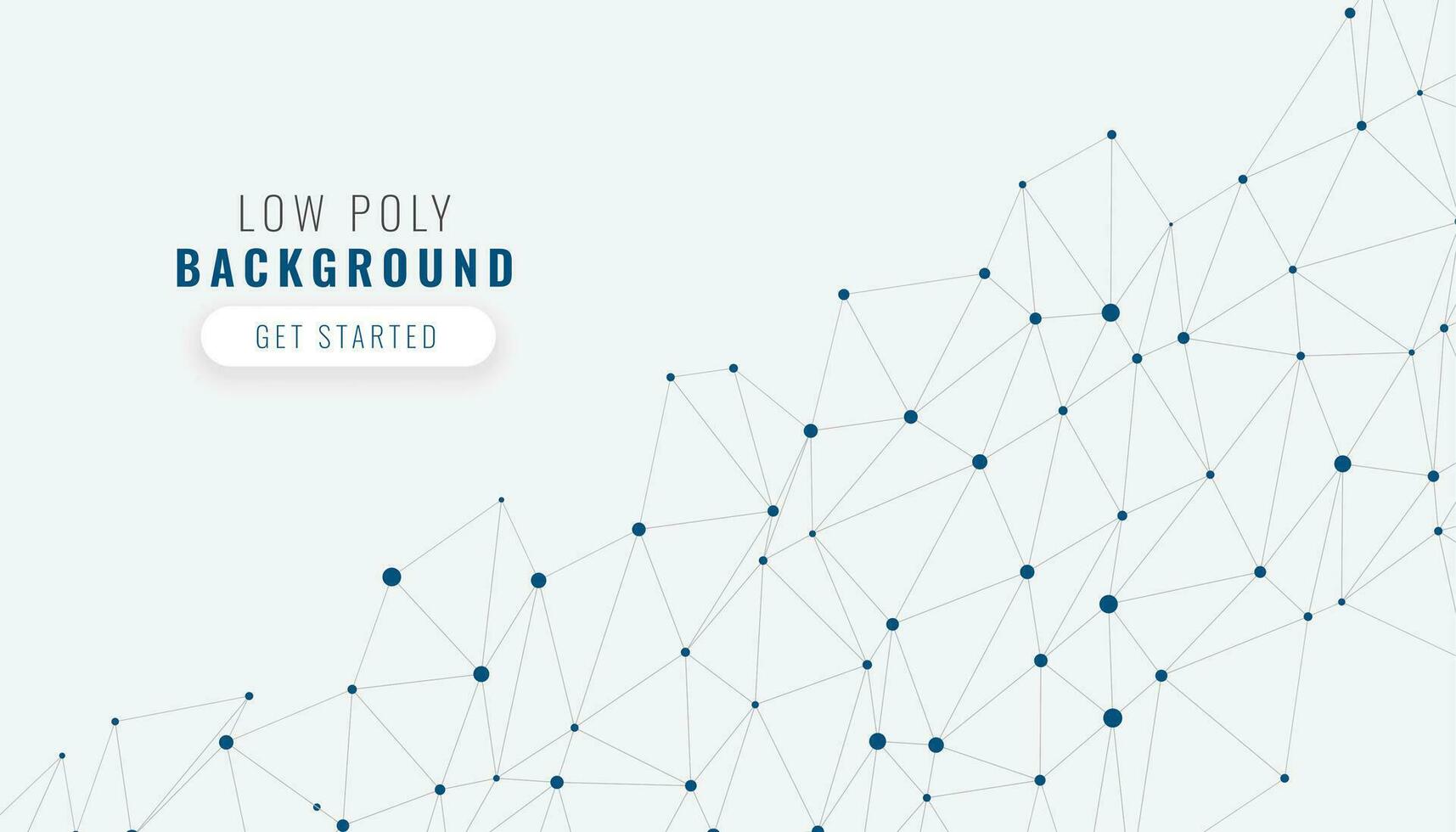 low poly white network connection background vector