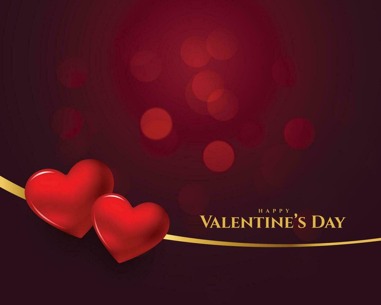 happy valentines day 3d heart background design vector