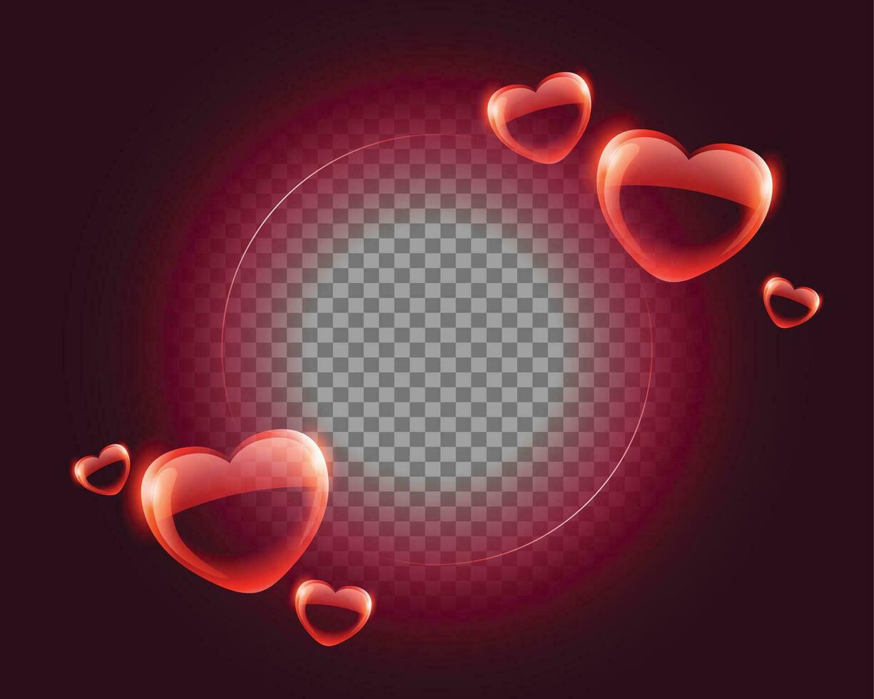 happy valentines day hearts background with image space vector