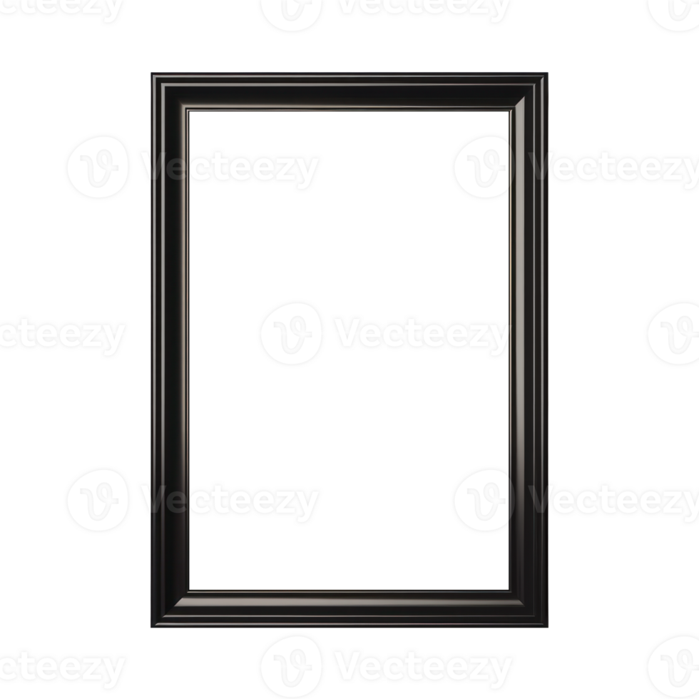 AI generated a black frame on a transparent background png