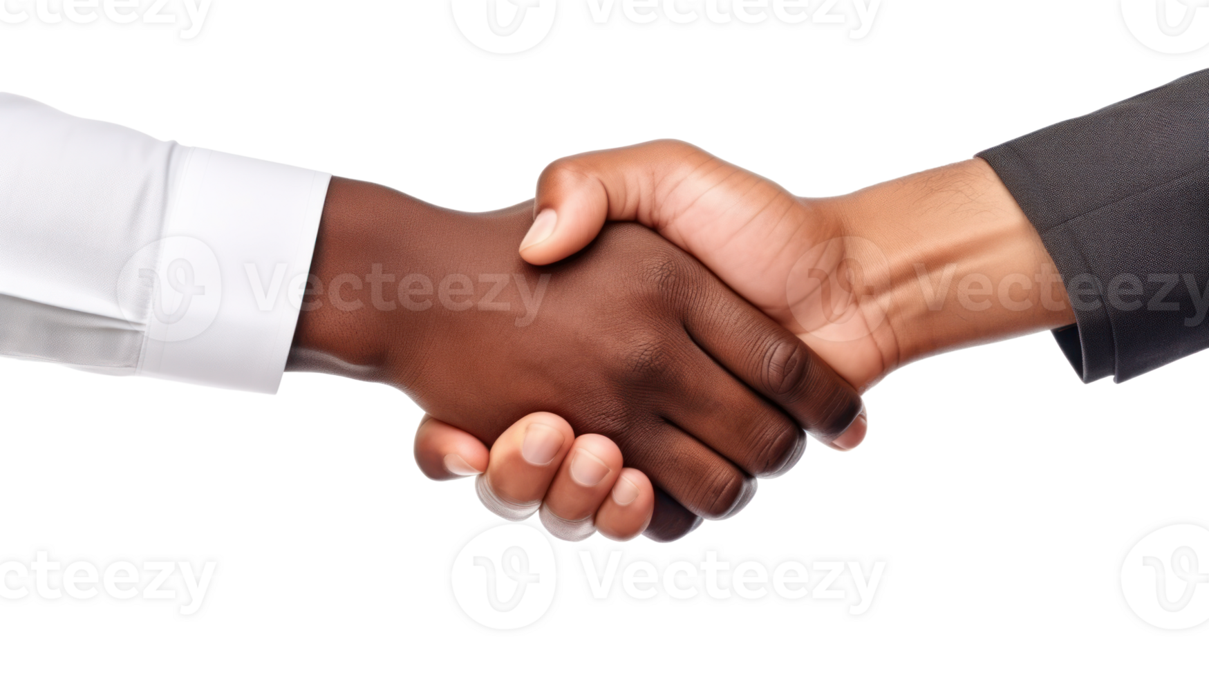 AI generated Business men shaking hands png