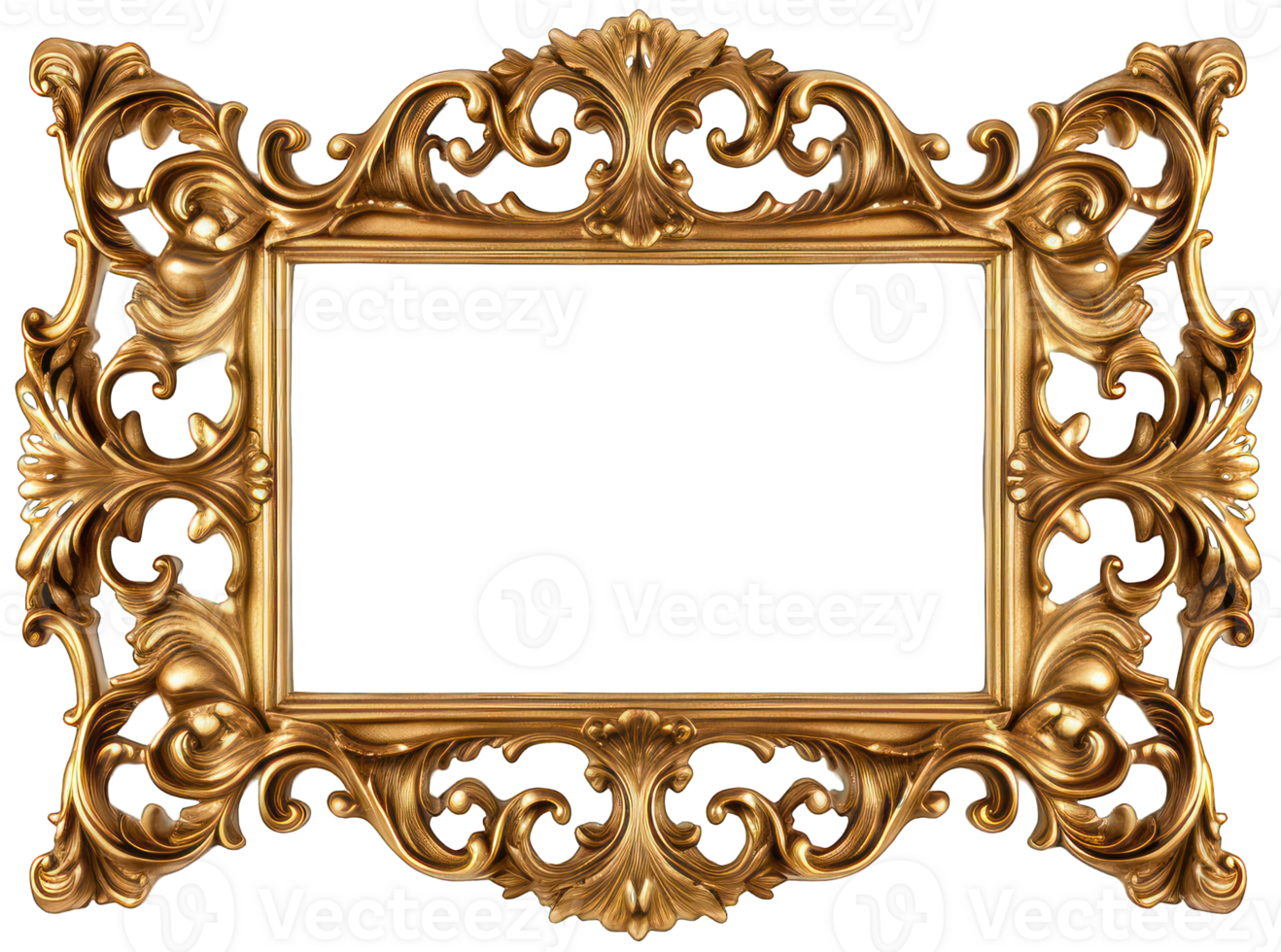 AI generated Vintage photo frame png