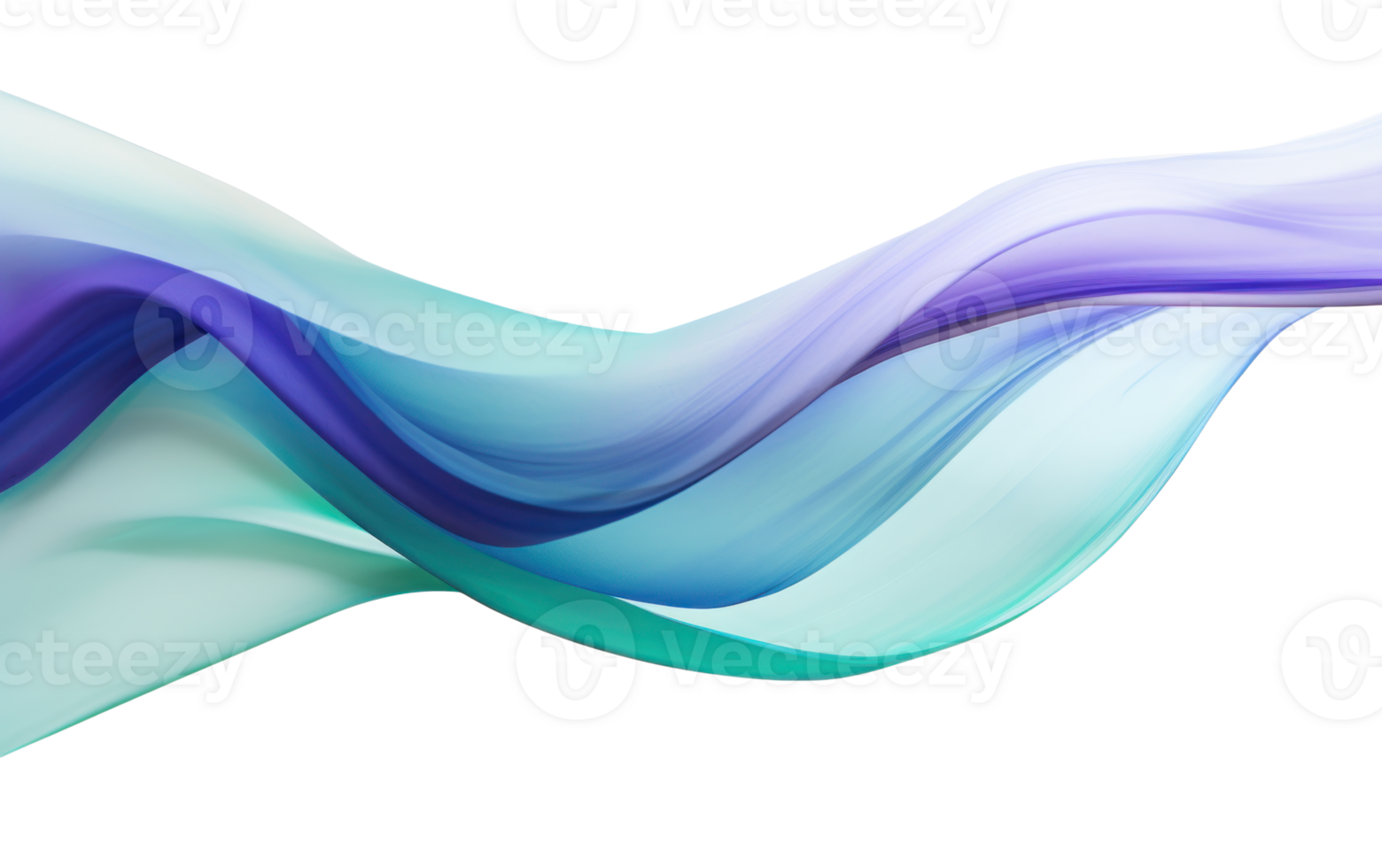 AI generated blue and purple smoke wave on transparent background png