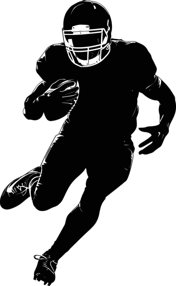 AI generated Silhouette american football player full body black color ...