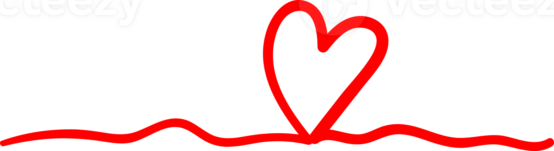 Hand drawn heart doodle png