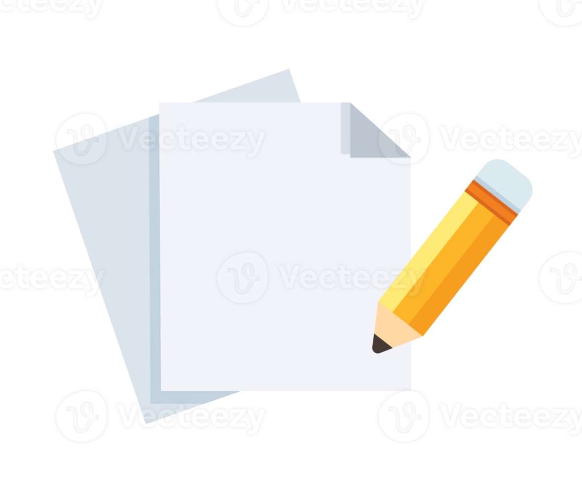 simple document icon. paper sheet and pencil png