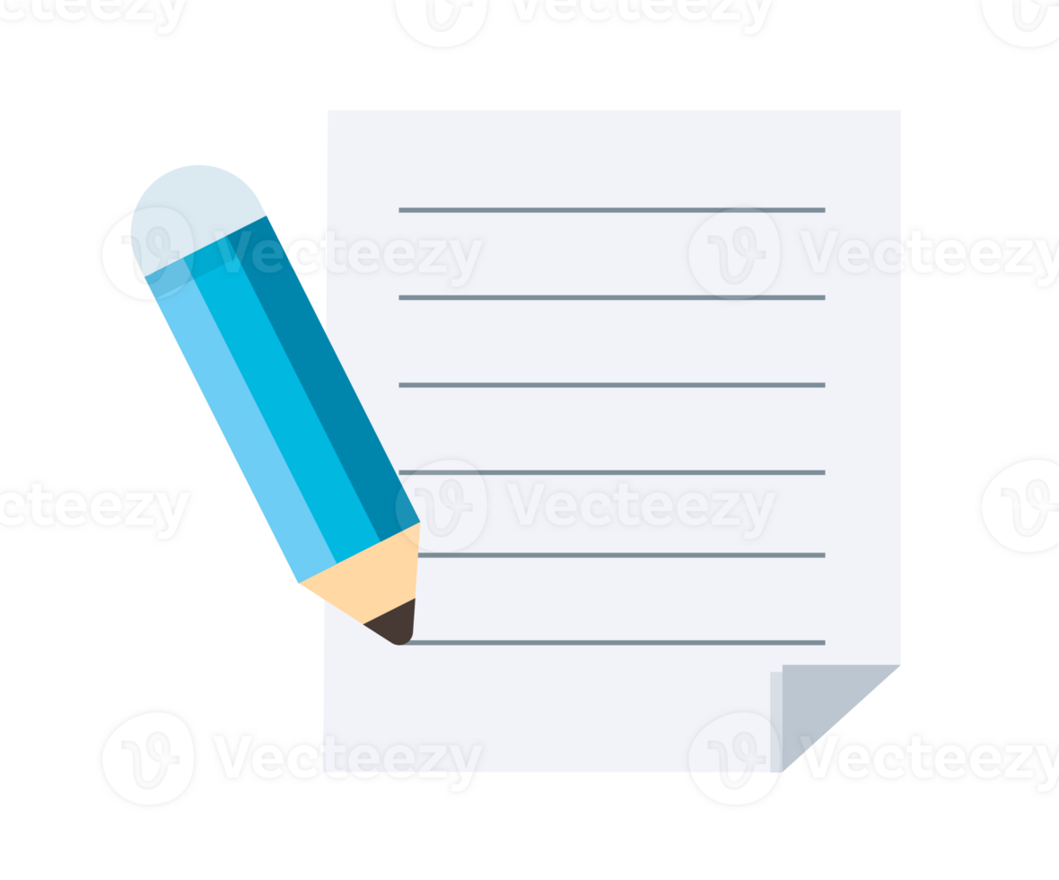 simple document icon. paper sheet and pencil png