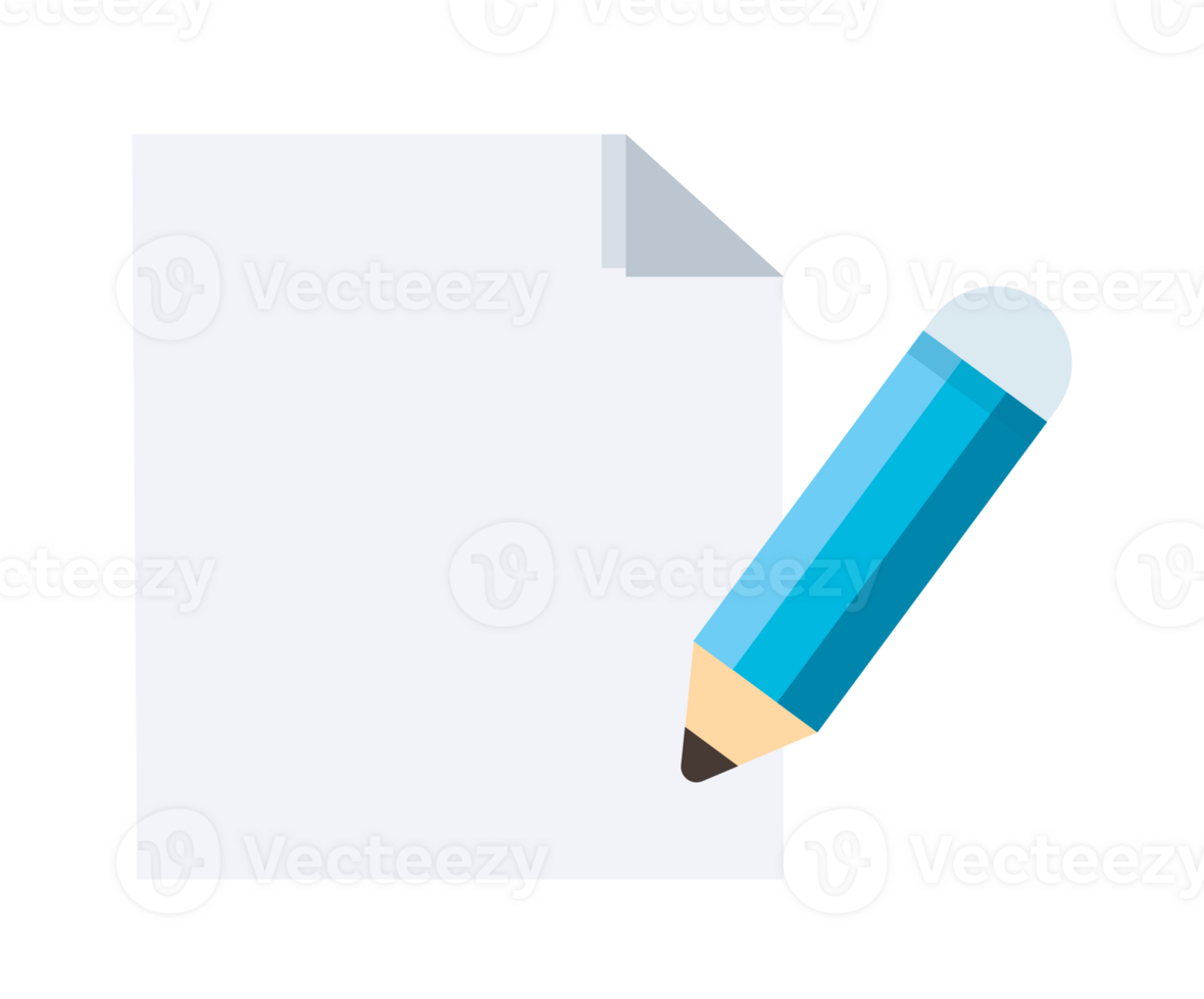simple document icon. paper sheet and pencil png