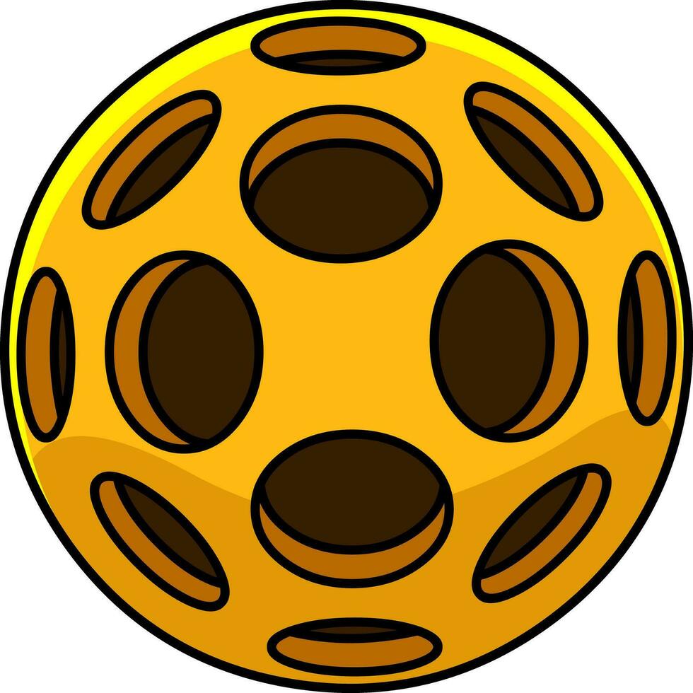 amarillo dibujos animados pickleball pelota vector mano dibujado ilustración
