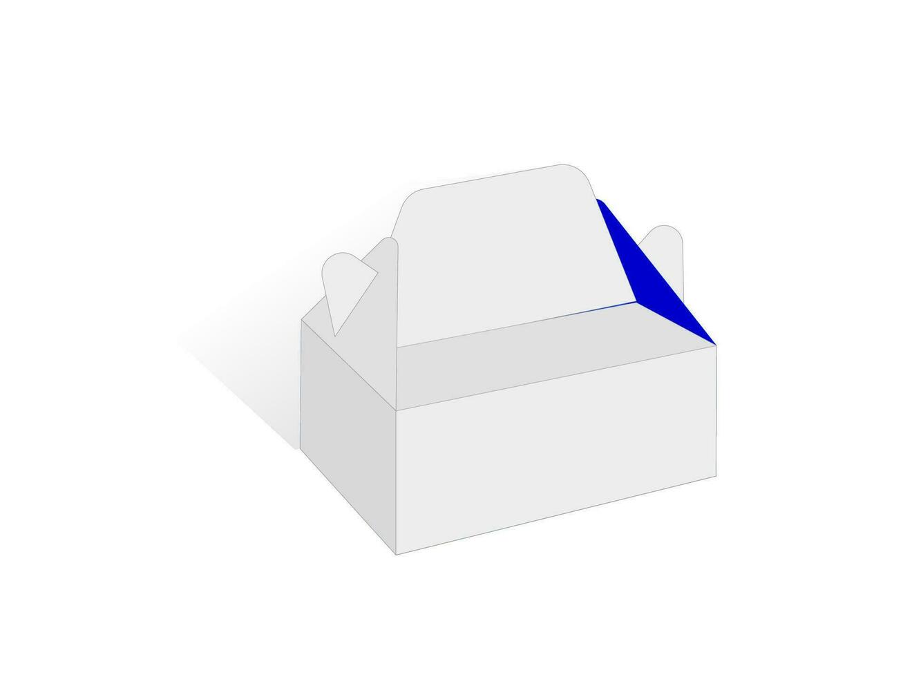 Large Gable Box, Gift Box Template vector