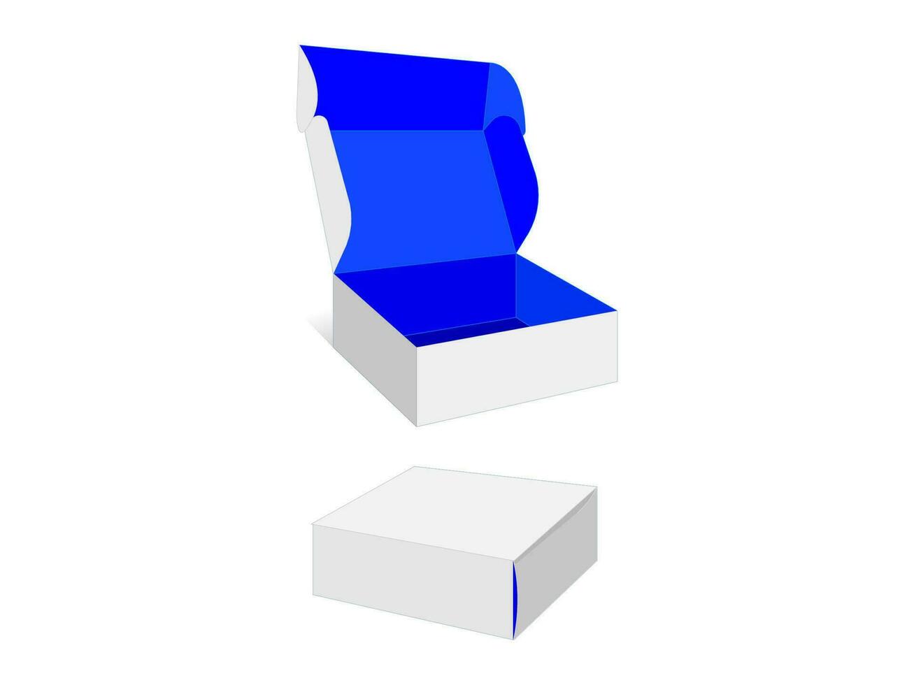 Mailer Box, Gift Box, Storage Box, 3d box vector