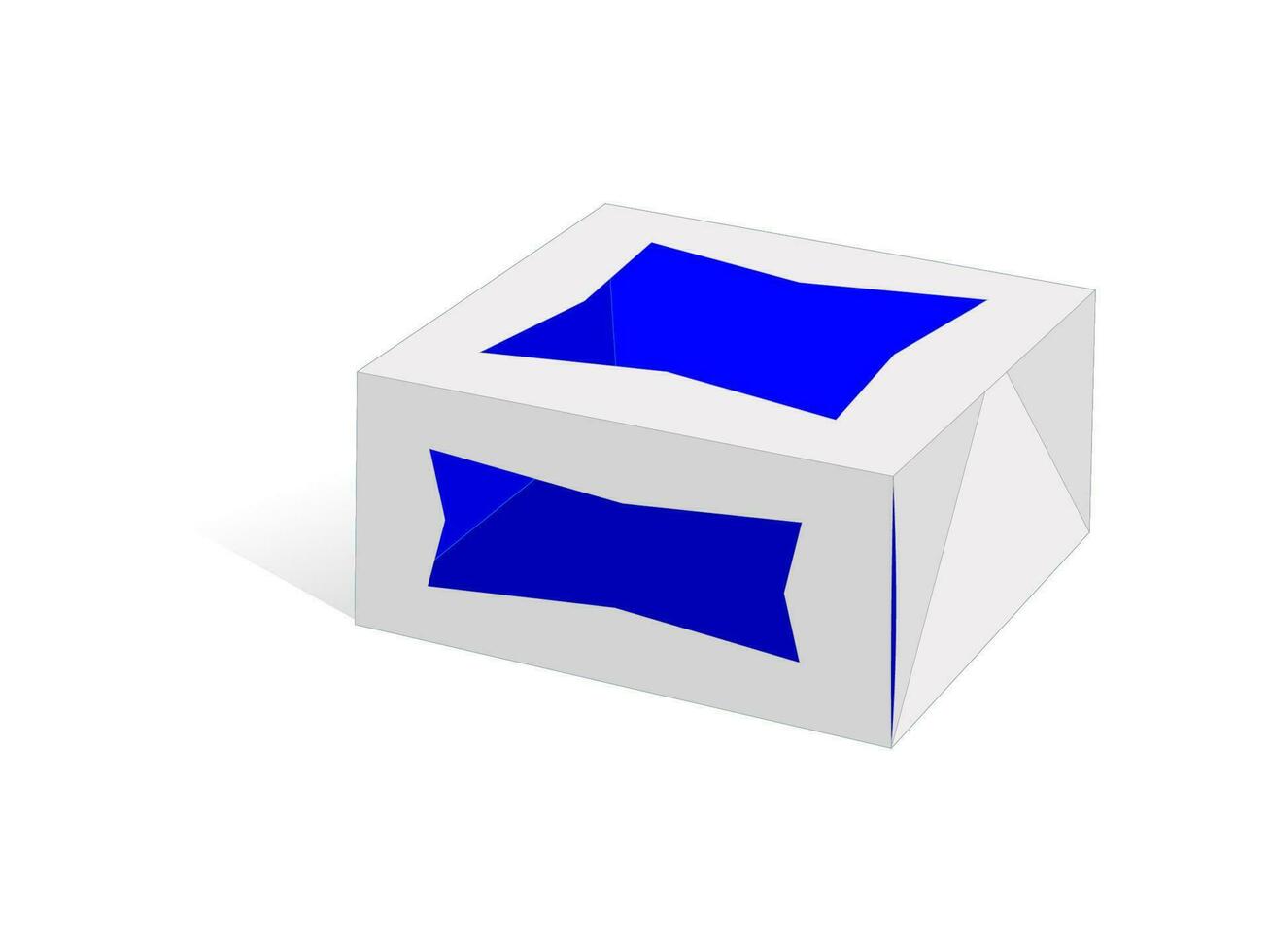 tarta caja, 3d caja, vector