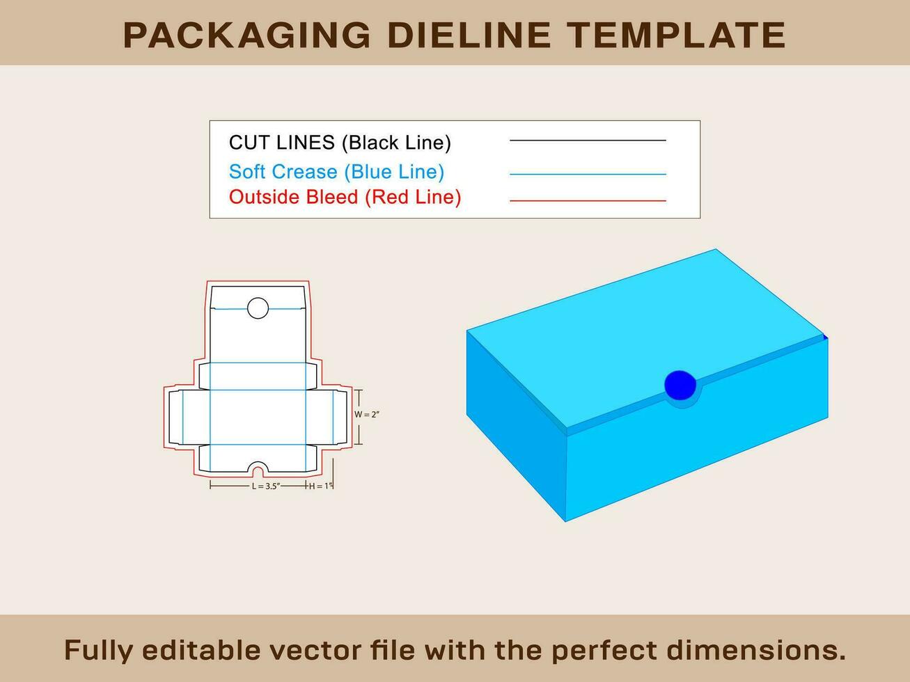 Shoe Cardboard Box Dieline Template and 3d box vector