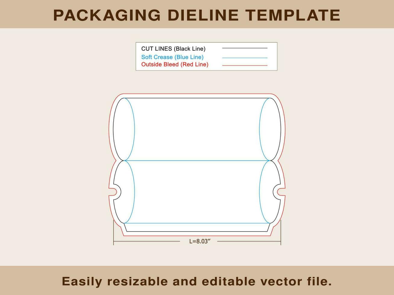 Pillow Box, Party Favor Box, Wedding Favor Box, Dieline Template, Vector File