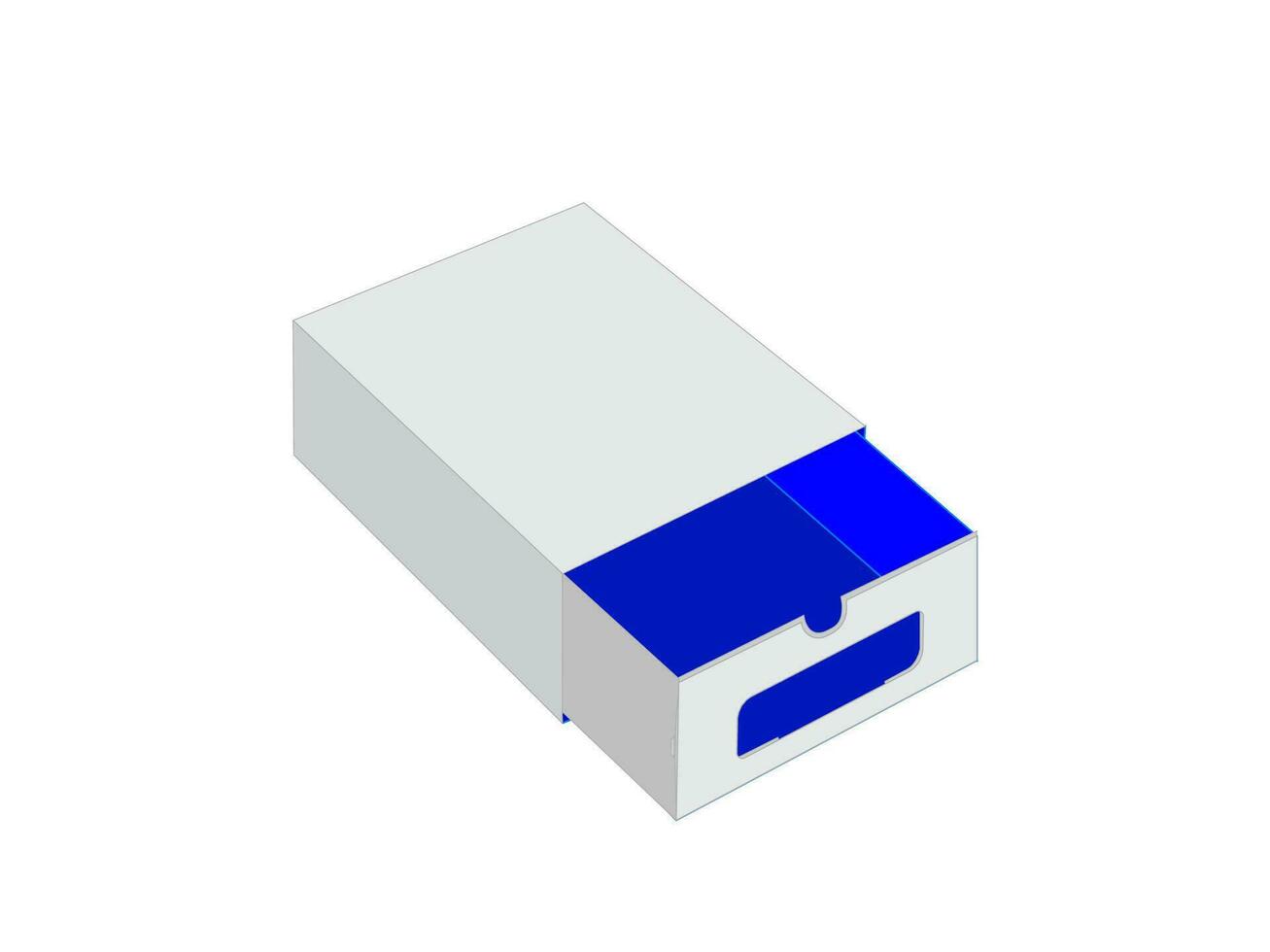 Shoe Lock Box, Dieline Template vector