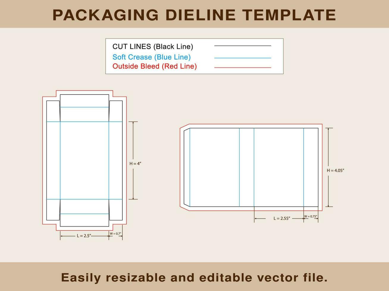 Match Box, Drawer box, sliding box, Dieline Template vector