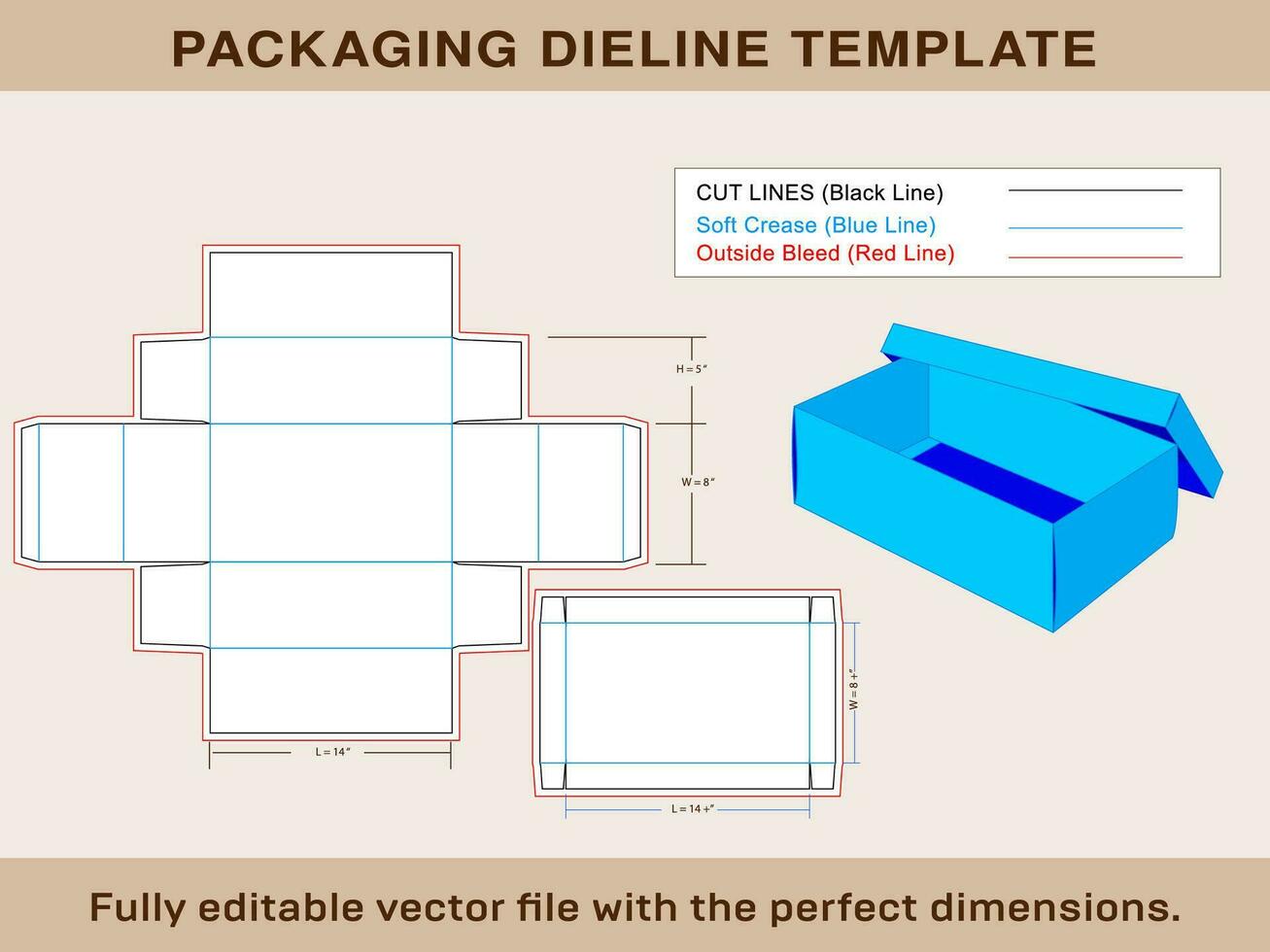 zapato caja, dieline plantilla, editable vector archivo,