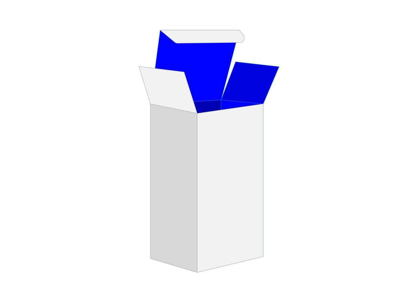 Rivers Truck End Box Dieline Template vector