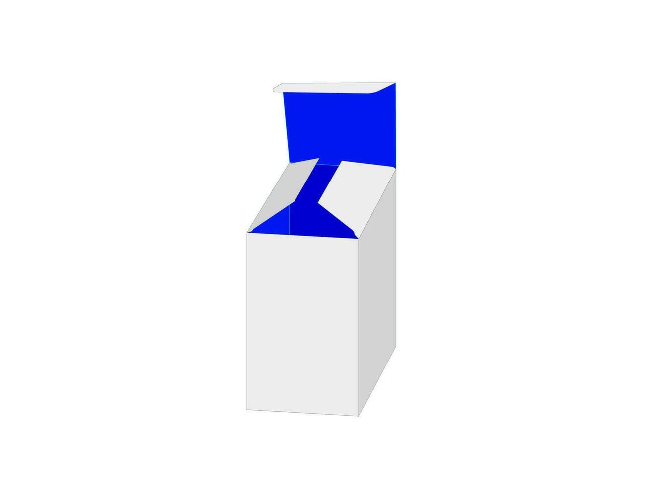 Rivers Tuck End Box, Storage Box, Gift Box, Dieline Template vector